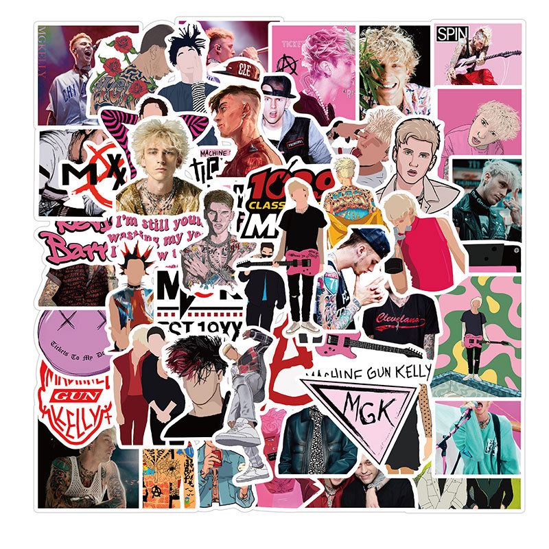 Kids Toys Laptop - 50Pcs Machine Gun Kelly Stickers Cartoon