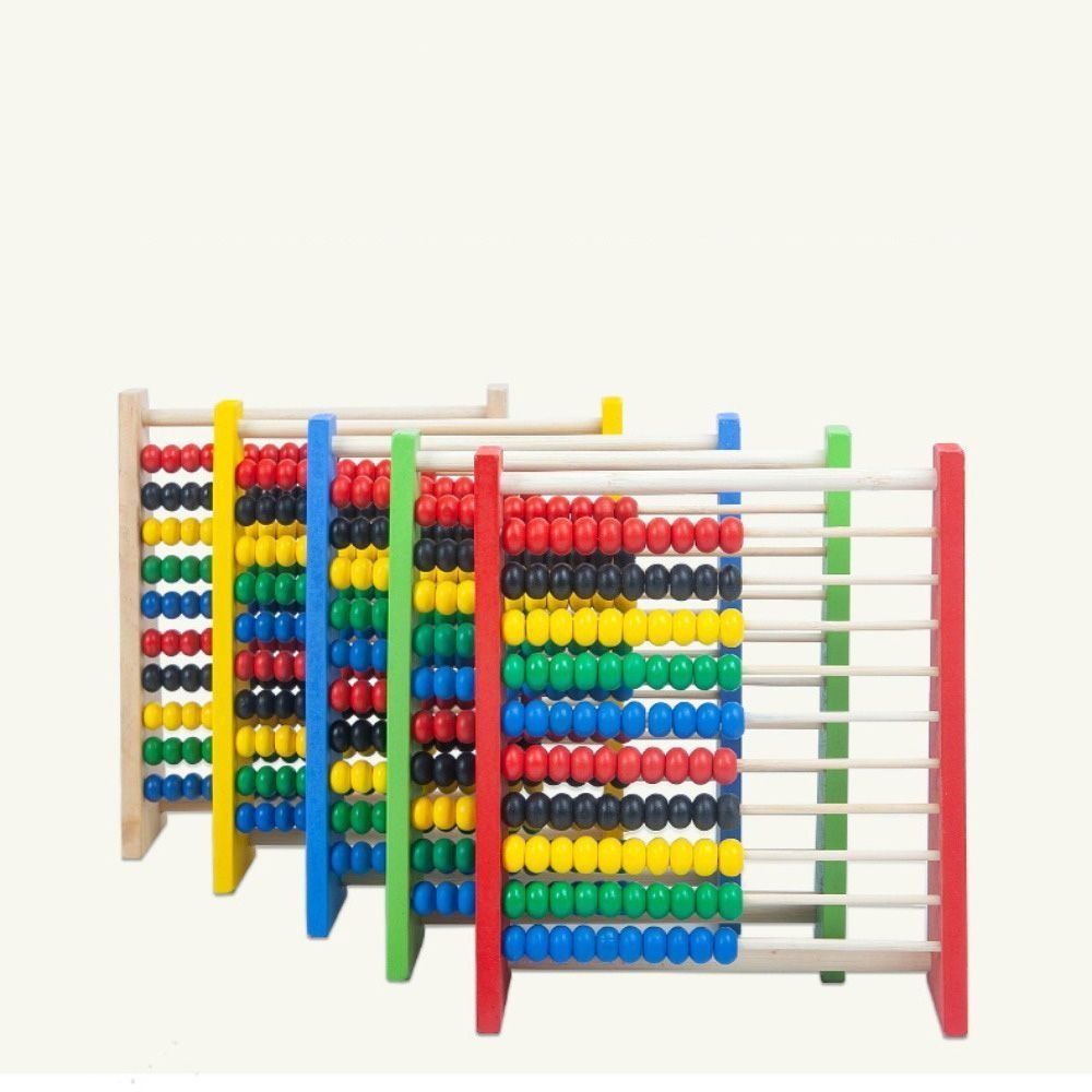 Kids Toys Yellow - Durable Wooden Wooden Abacus Educational Red