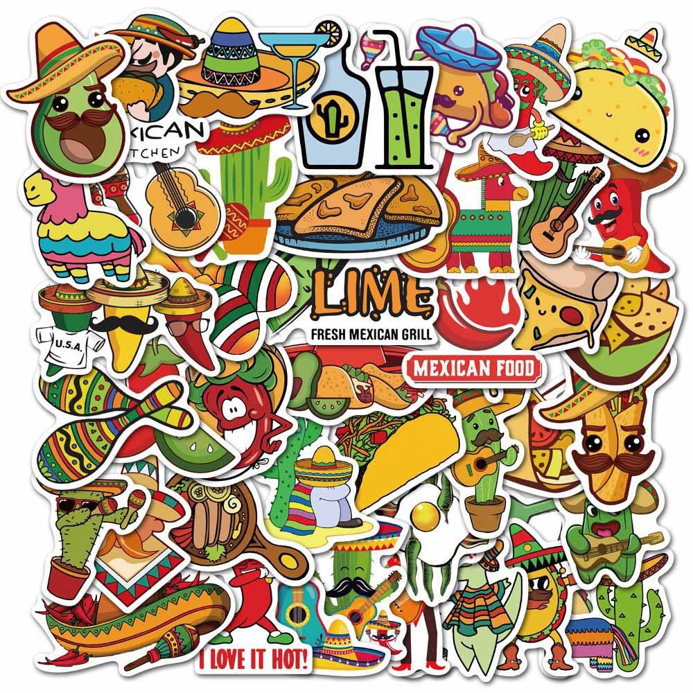 Kids Toys Laptop - 50Pcs Mexico Food Stickers For Guitar