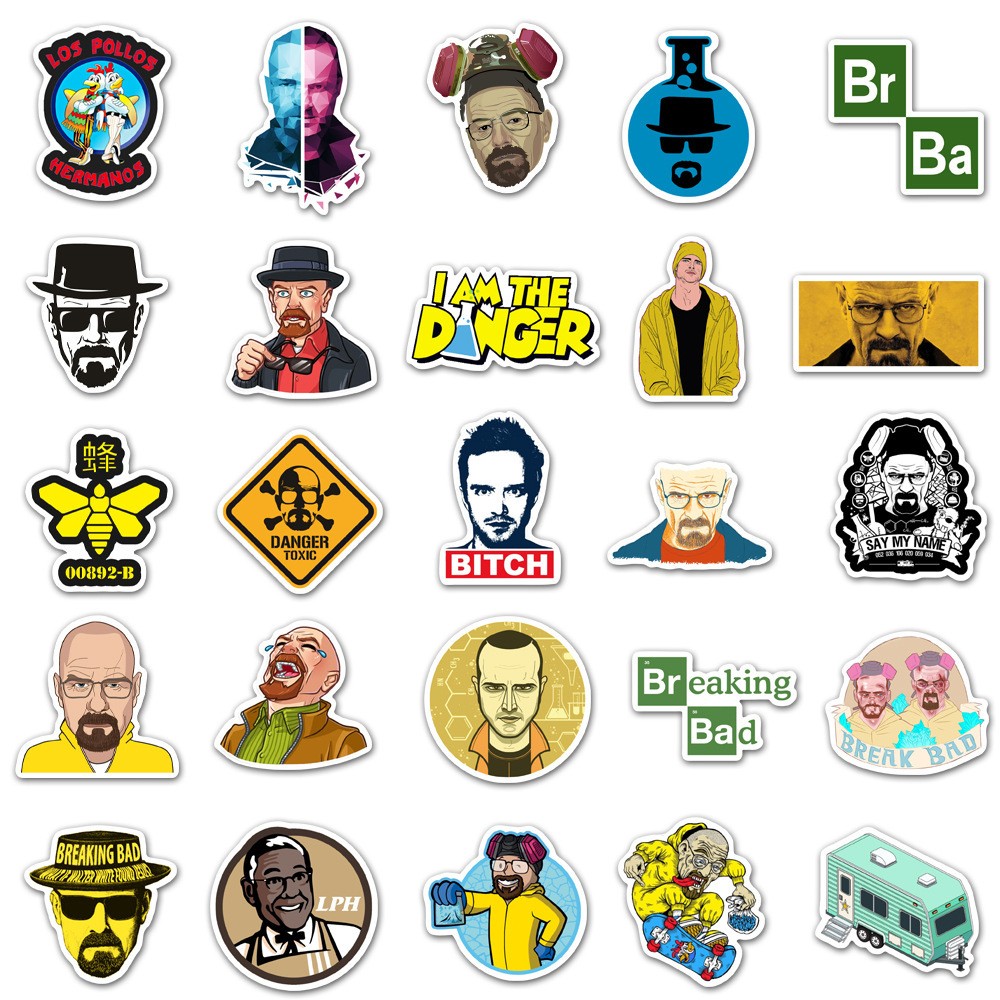 50pcs TV Show Breaking Bad Sti - огляд і ціна Kids Toys Laptop