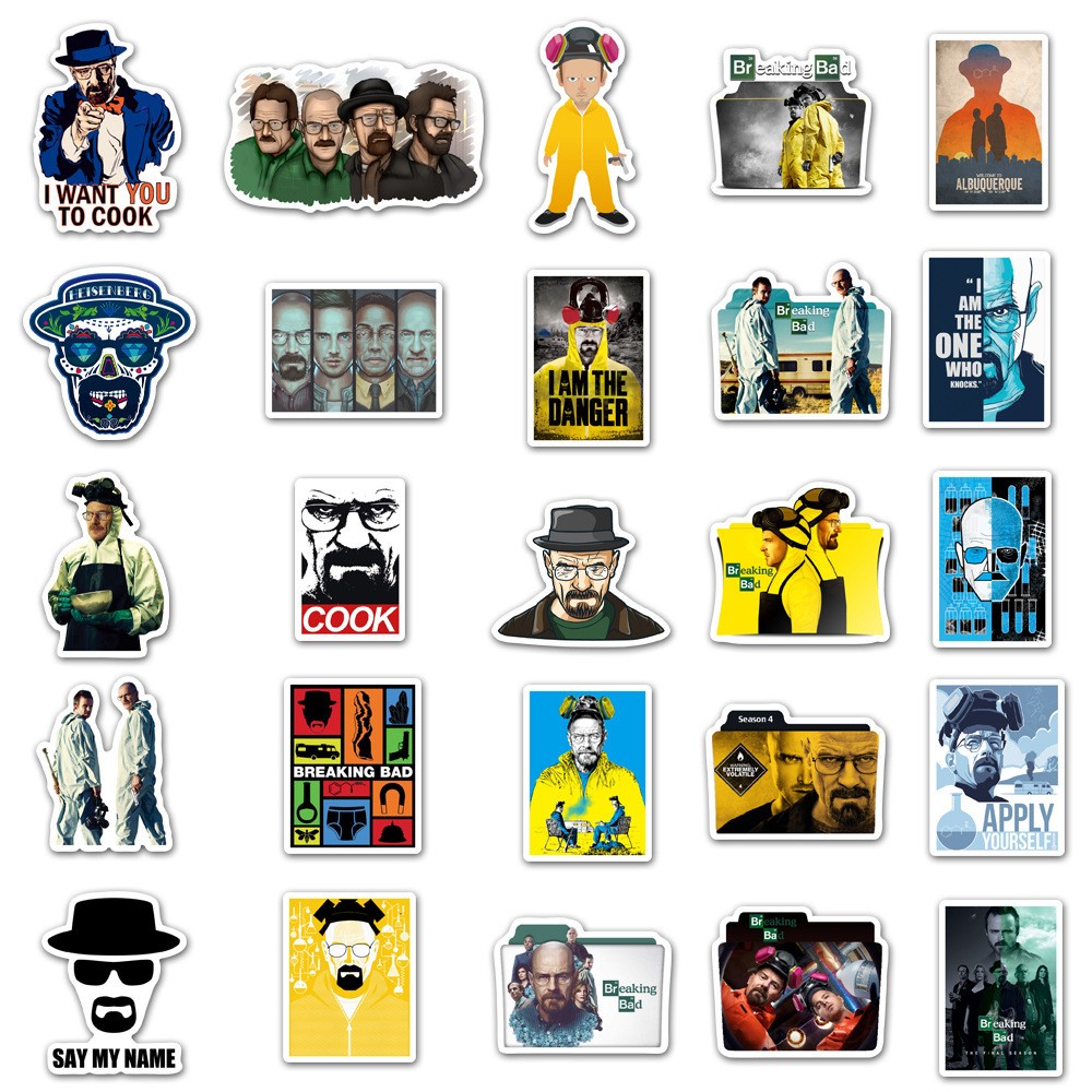 50pcs TV Show Breaking Bad Sti - огляд і ціна Kids Toys Laptop