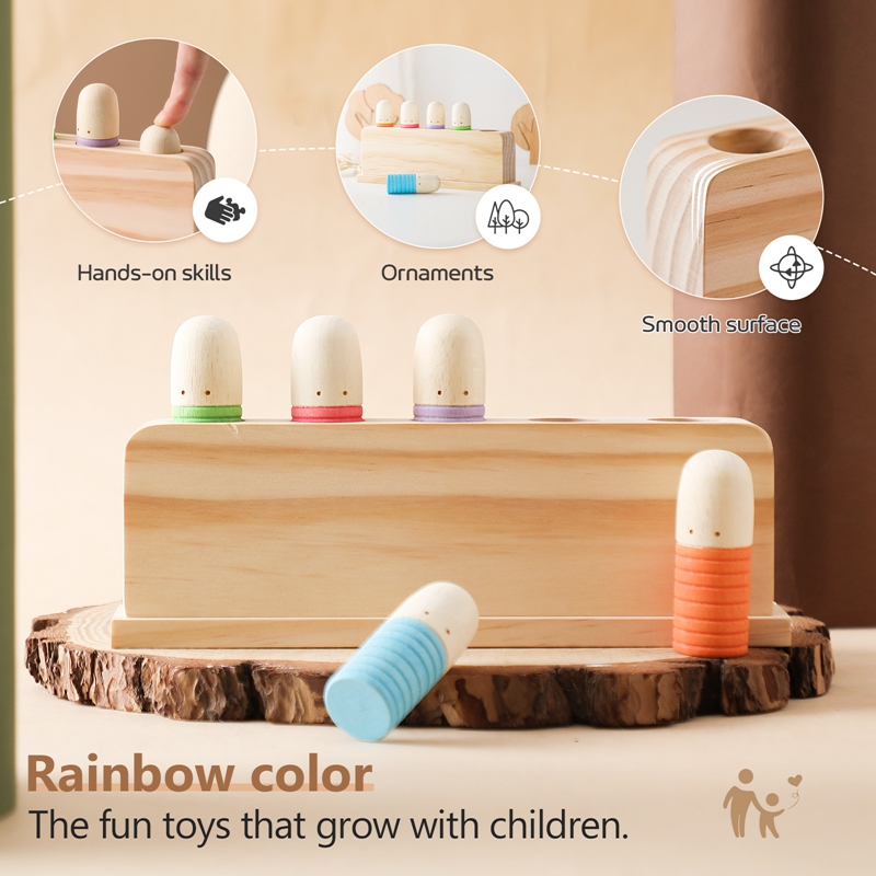 Montessori Toys Baby Wooden Bo - огляд і ціна Wooden Blocks Stacking