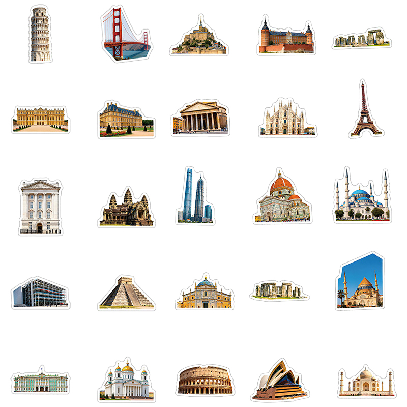 50PCS Famous City Landmark Tra - огляд і ціна Kids Toys Laptop
