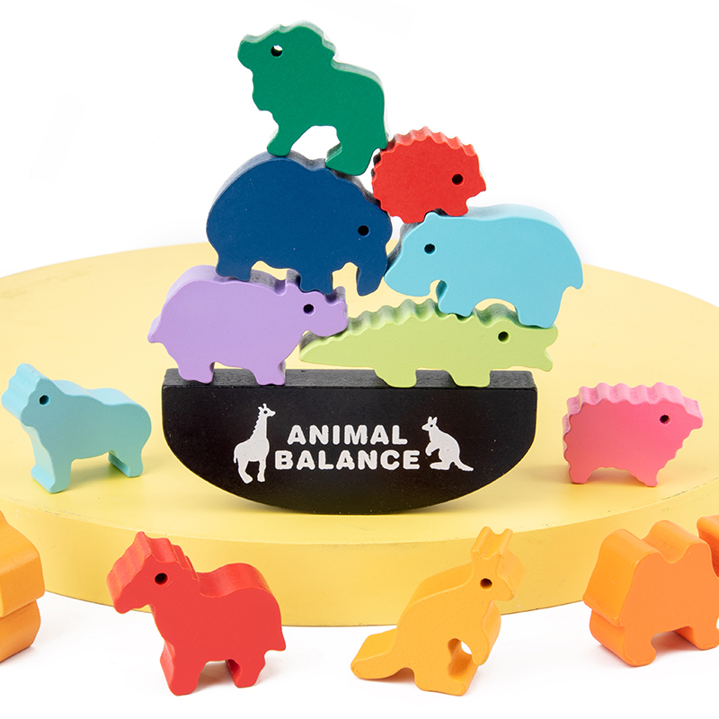 Montessori Children Wooden Ani - огляд і ціна Wooden Blocks Stacking