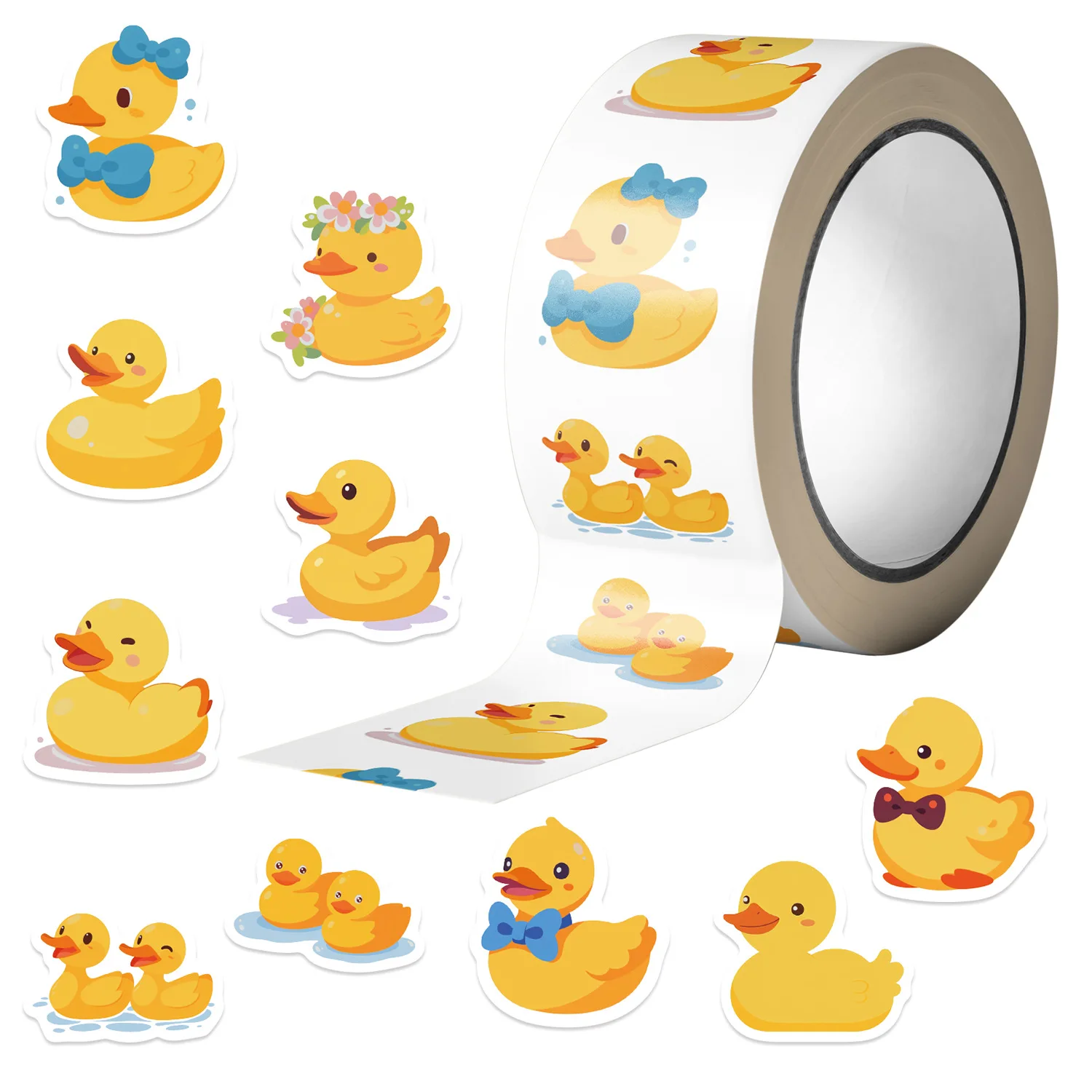 500pcs/Roll Cartoon Yellow Duc - огляд і ціна Kids Toys Yellow