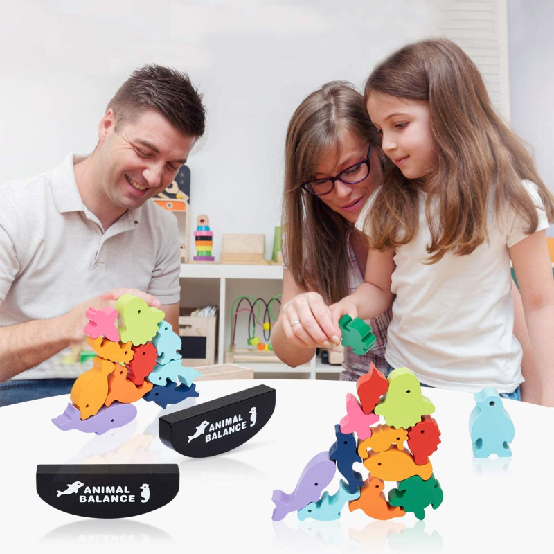 New Children Montessori Wooden - огляд і ціна Wooden Blocks Stacking