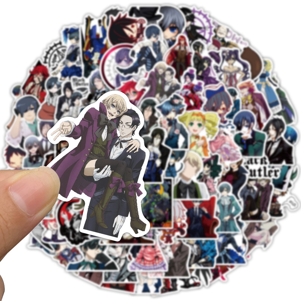 100Pcs Black Butler Anime Stic - огляд і ціна Kids Toys Laptop