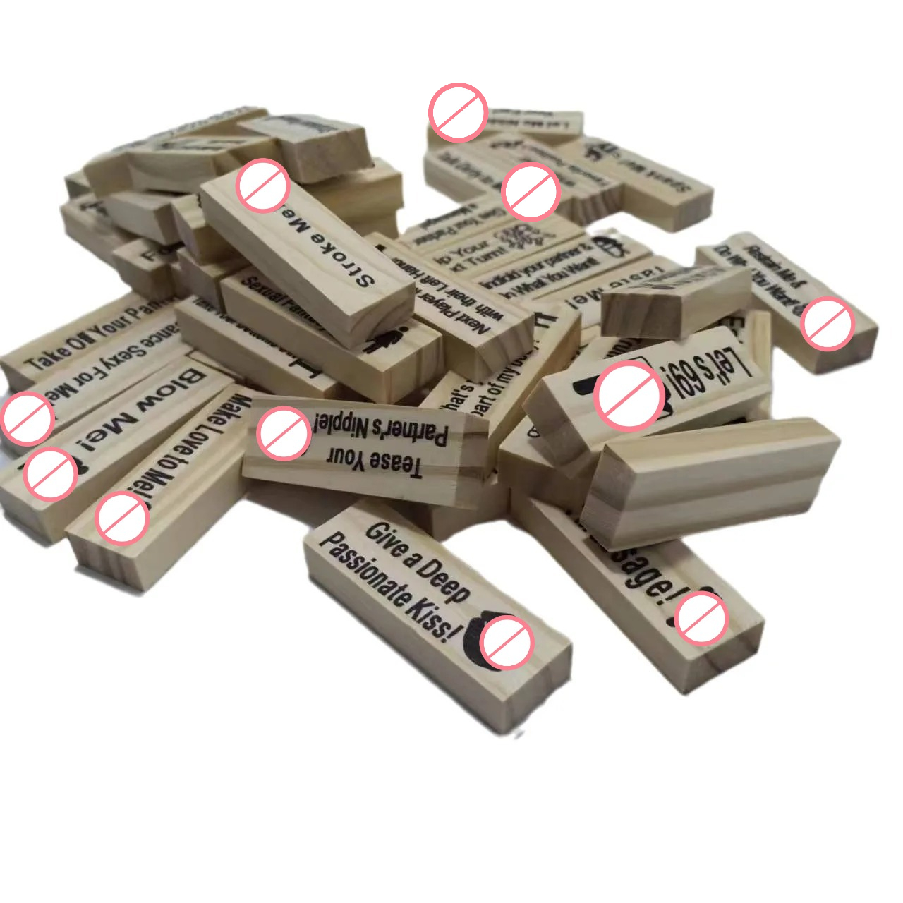 English and French 48pcs Coupl - огляд і ціна Wooden Blocks Stacking
