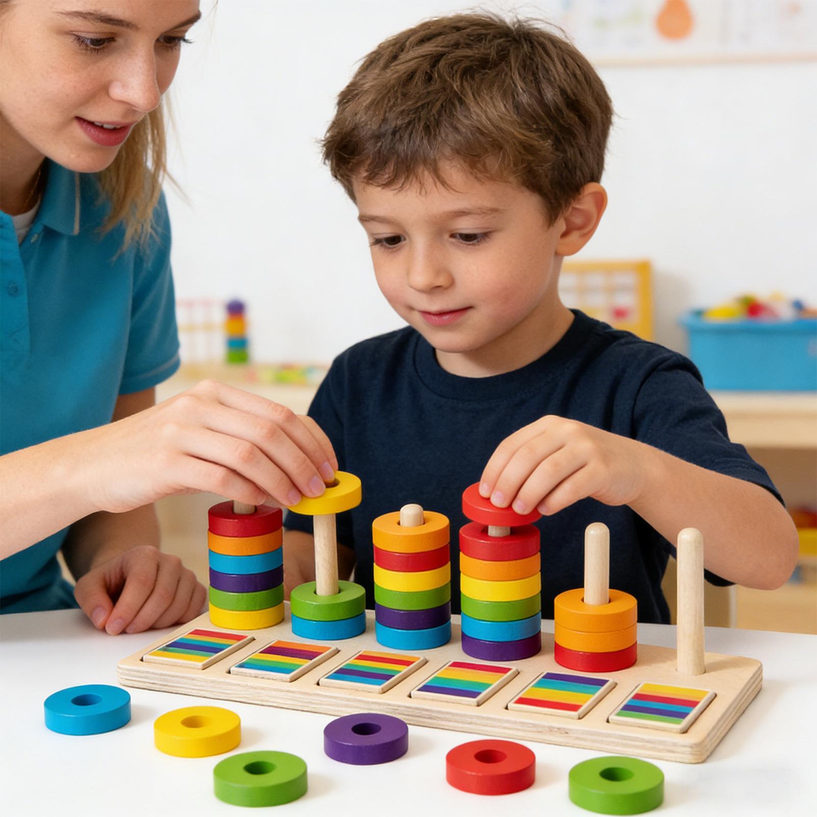 Wooden Stacking Toys Education - огляд і ціна Wooden Blocks Stacking