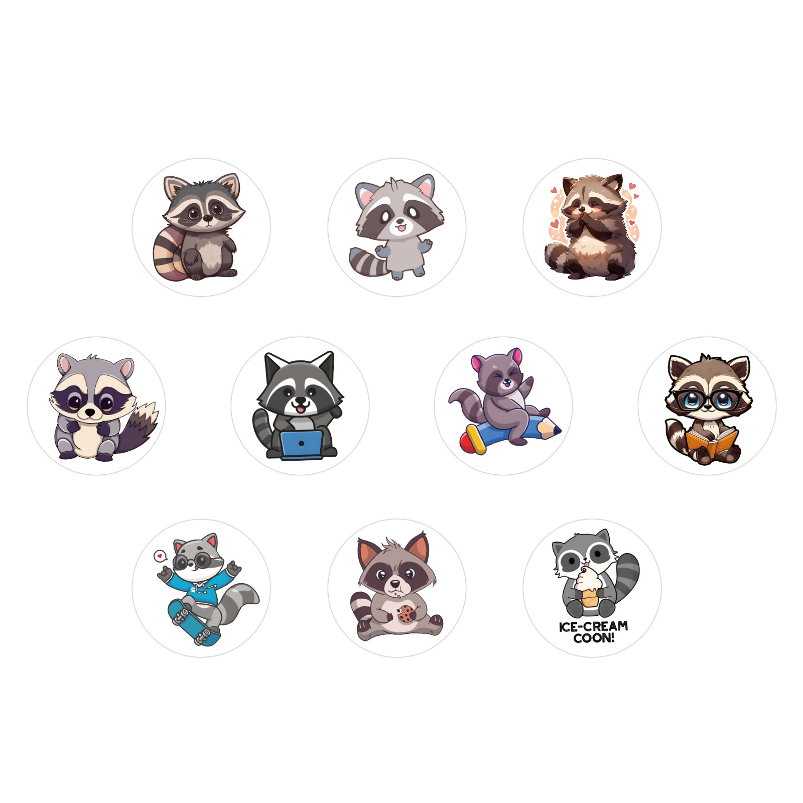 100-500pcs Cartoon Little Racc - огляд і ціна Kids Toys Laptop