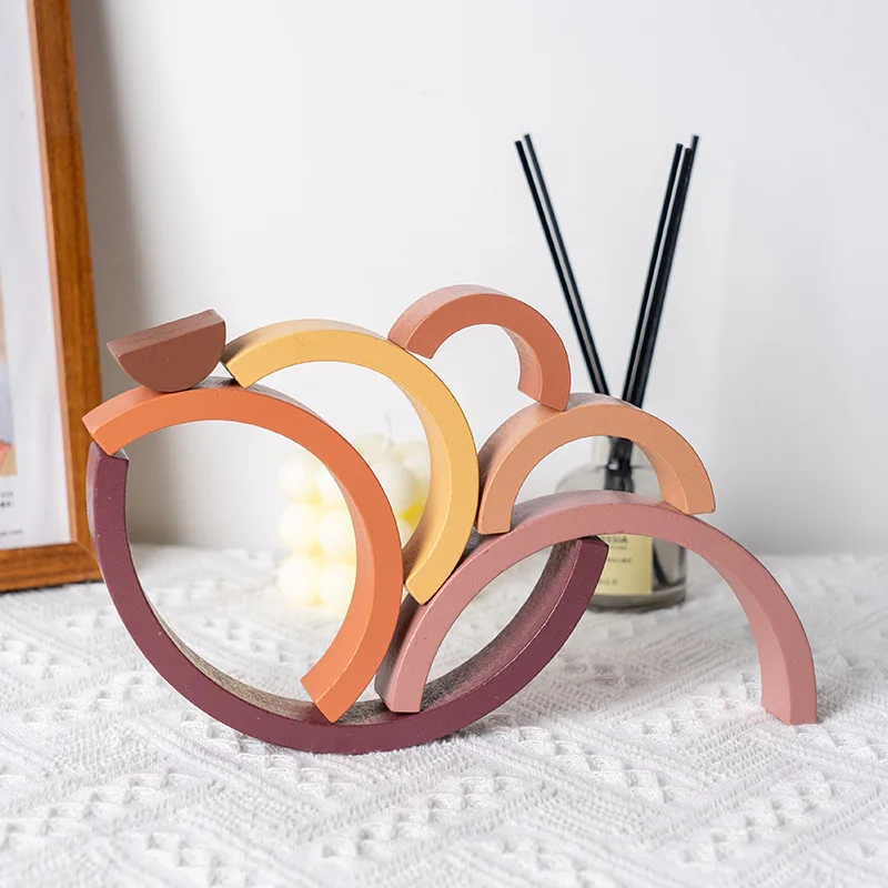Arch Bridge Rainbow Wooden Bui - огляд і ціна Wooden Blocks Stacking