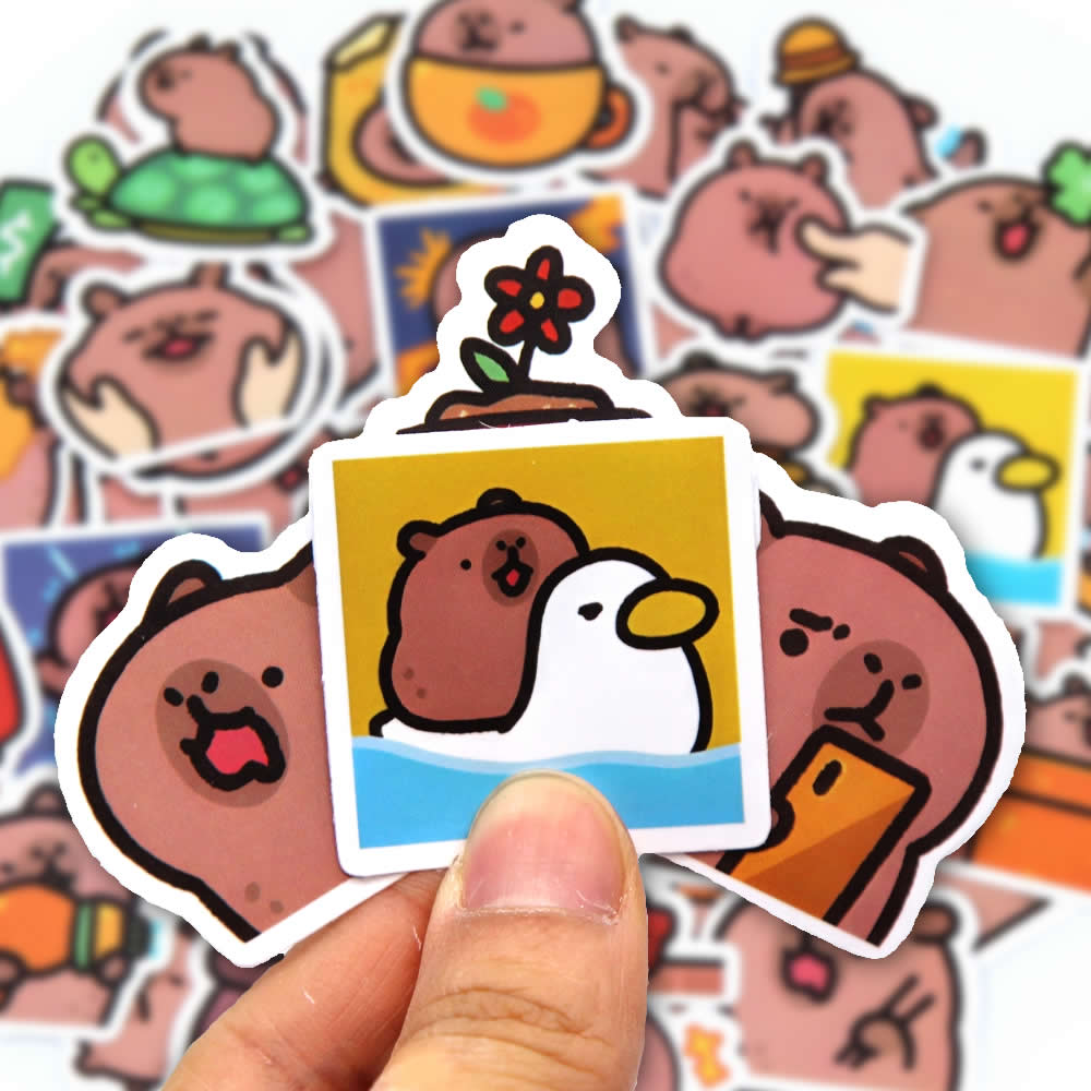 10/50/100pcs Capybaras Sticker - огляд і ціна Kids Toys Laptop