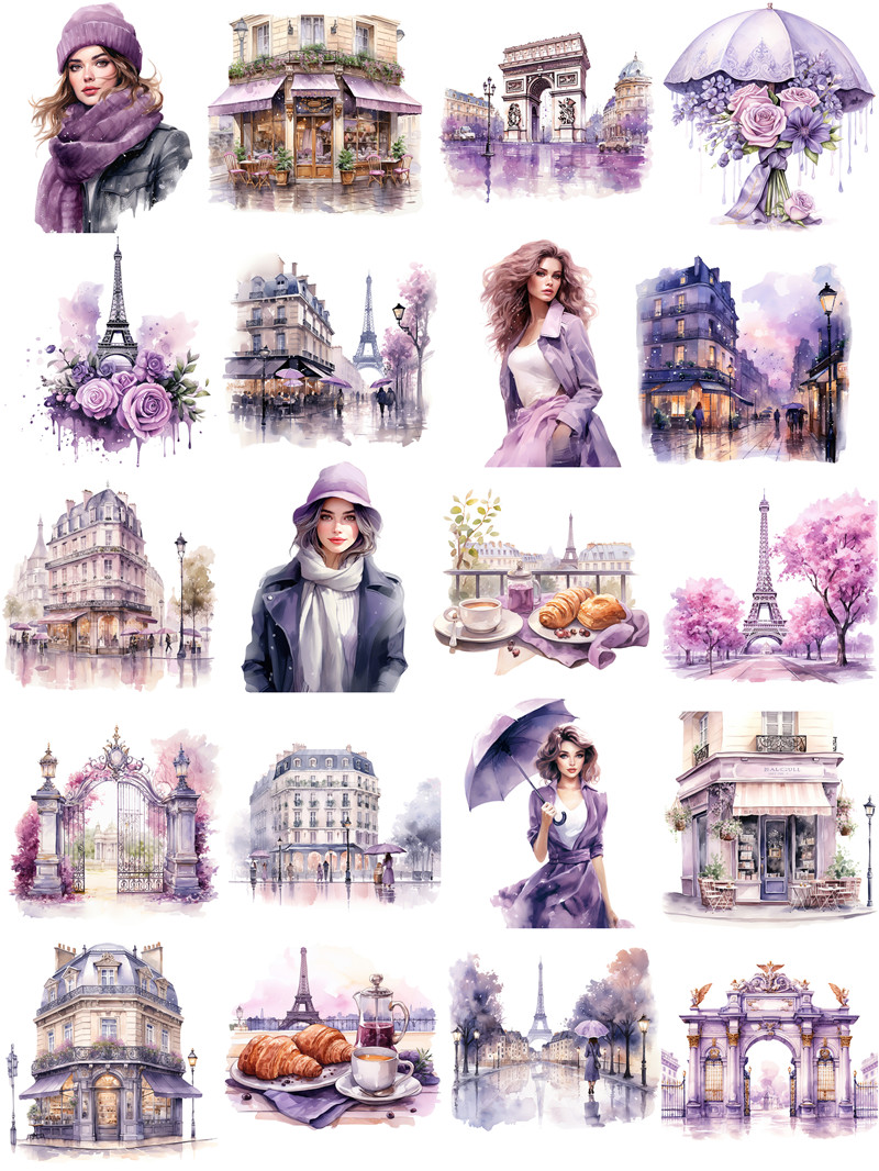 Purple Paris Stickers Crafts A - огляд і ціна Kids Toys Paris