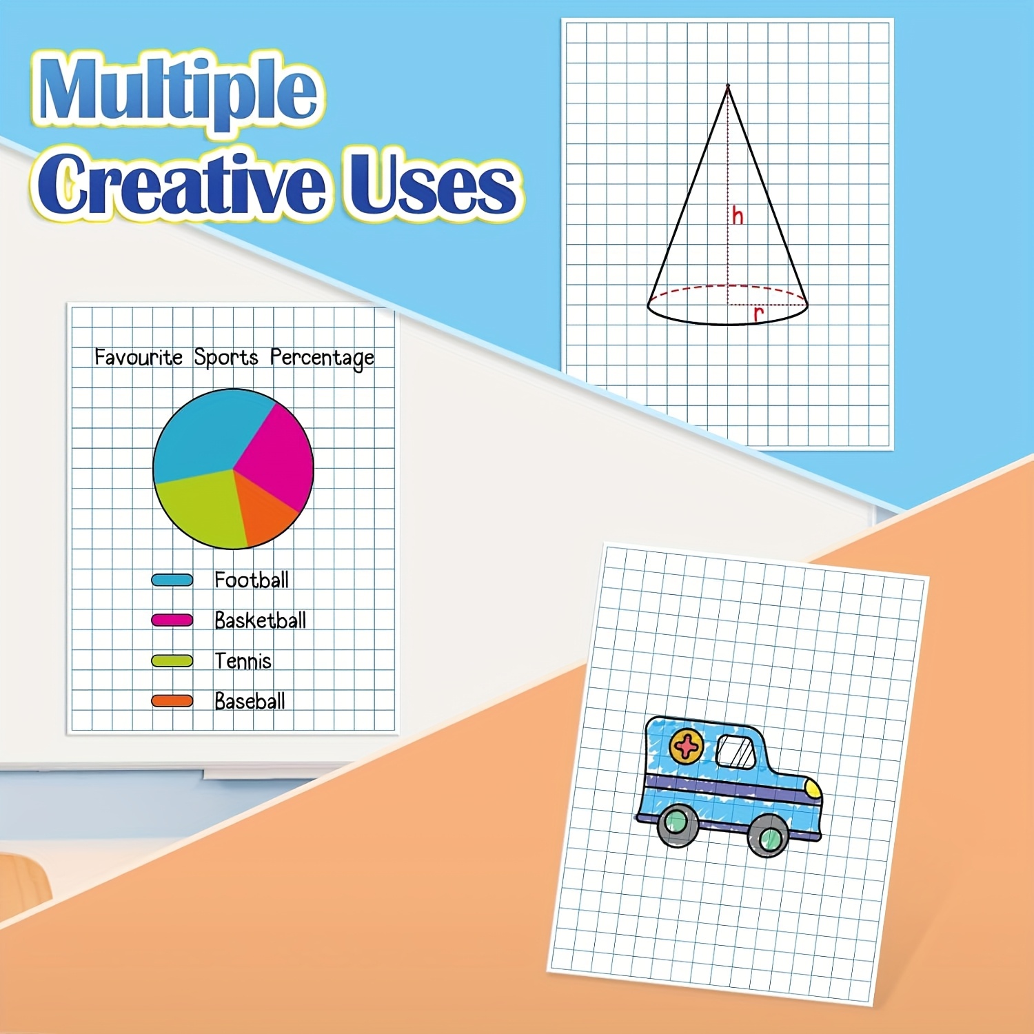 Large Magnetic Grid Writing Bo - огляд і ціна Magnetic Drawing Board