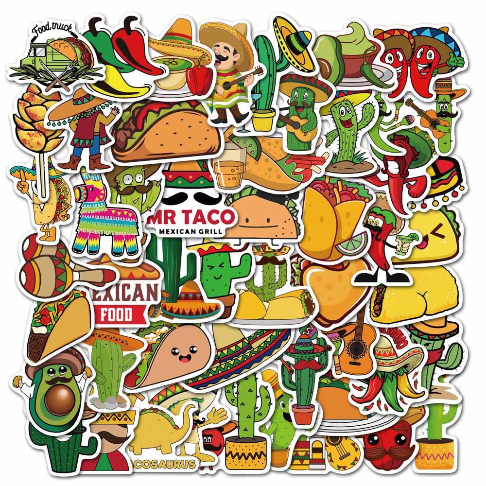 50Pcs Mexico Food Stickers For - огляд і ціна Kids Toys Laptop