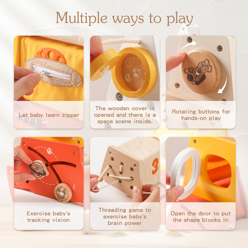 Kids Wooden Montessori Toys Th - огляд і ціна Wooden Blocks Stacking