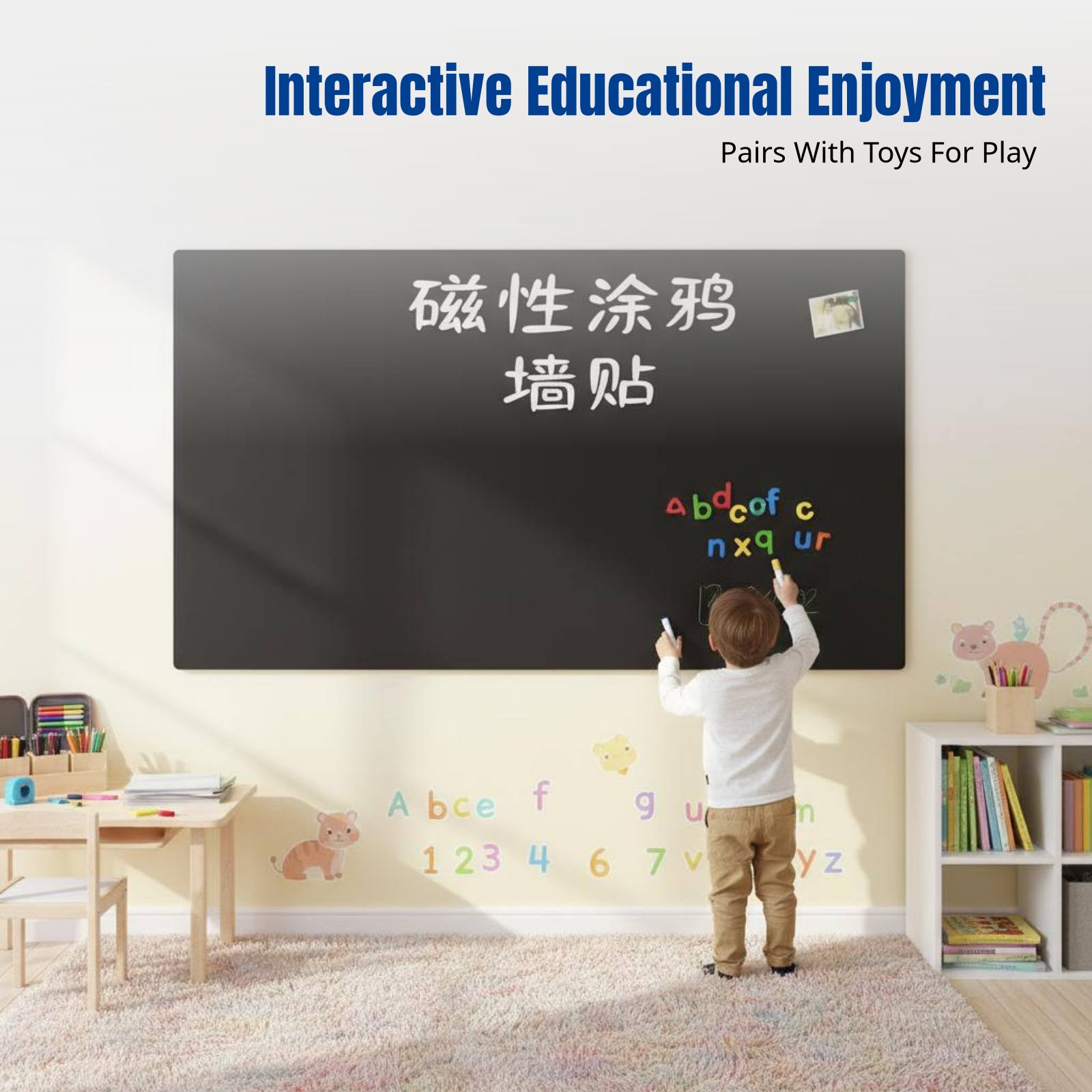 Whiteboard Wall Sticker for Ki - огляд і ціна Magnetic Drawing Board