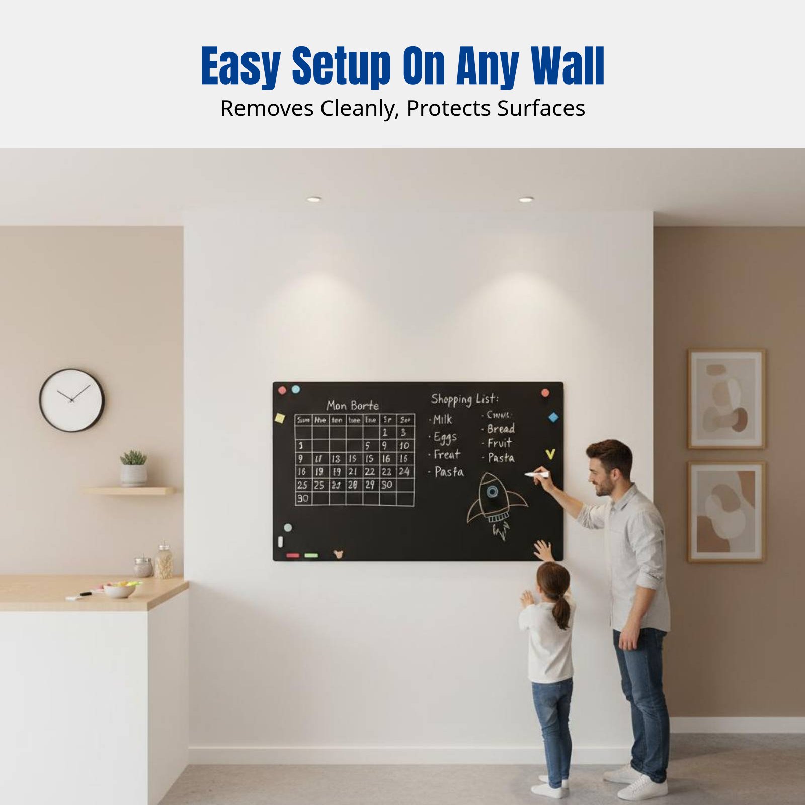 Whiteboard Wall Sticker for Ki - огляд і ціна Magnetic Drawing Board
